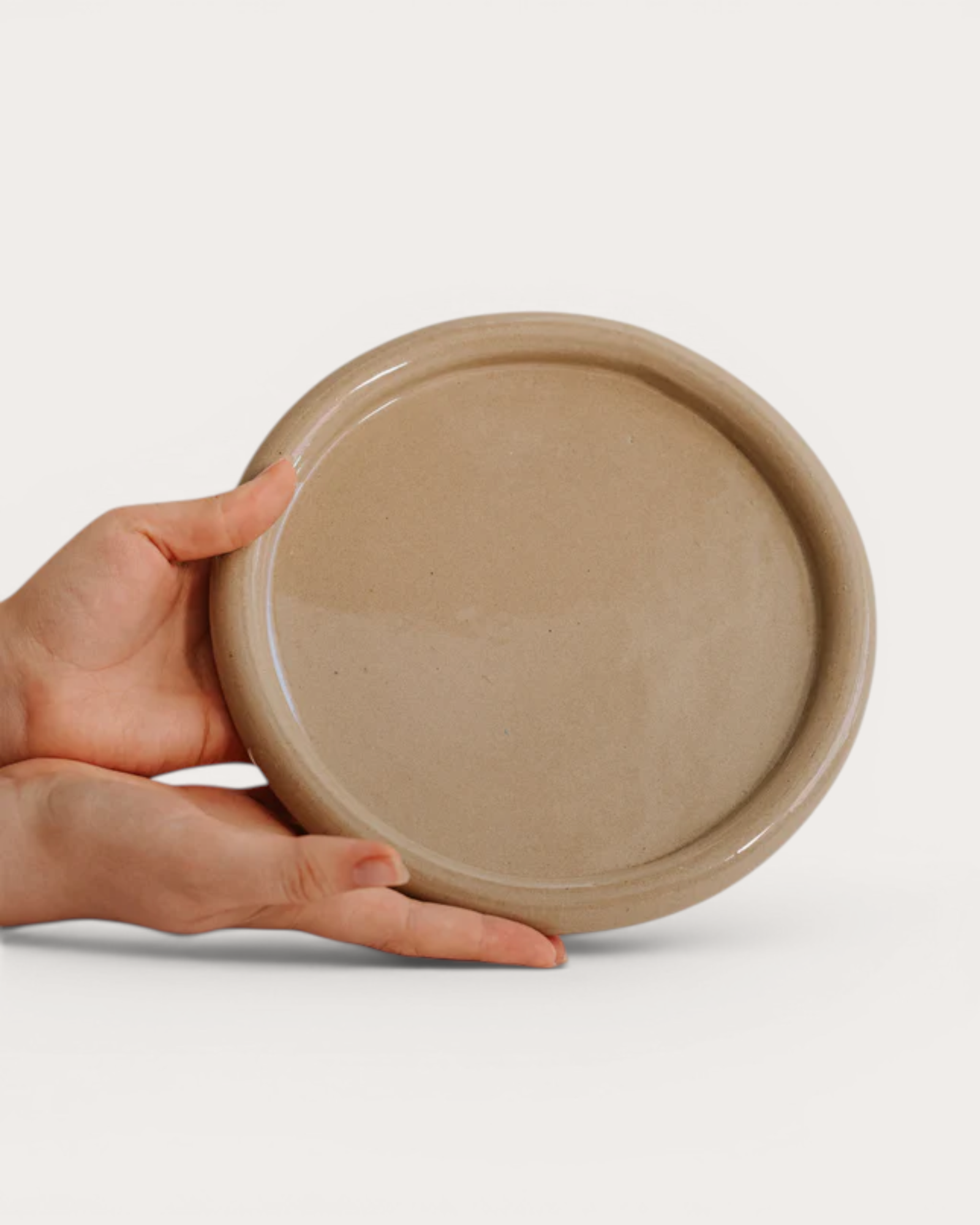 Keramik Teller Hoop – Beige
